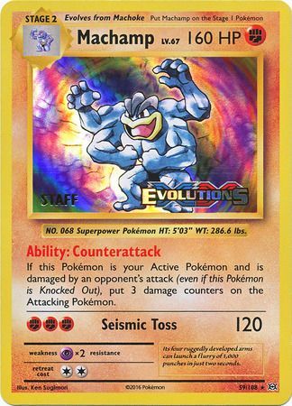 Machamp (59/108) (XY Evolutions Staff Prerelease) [XY: Black Star Promos] | Game Haven TX