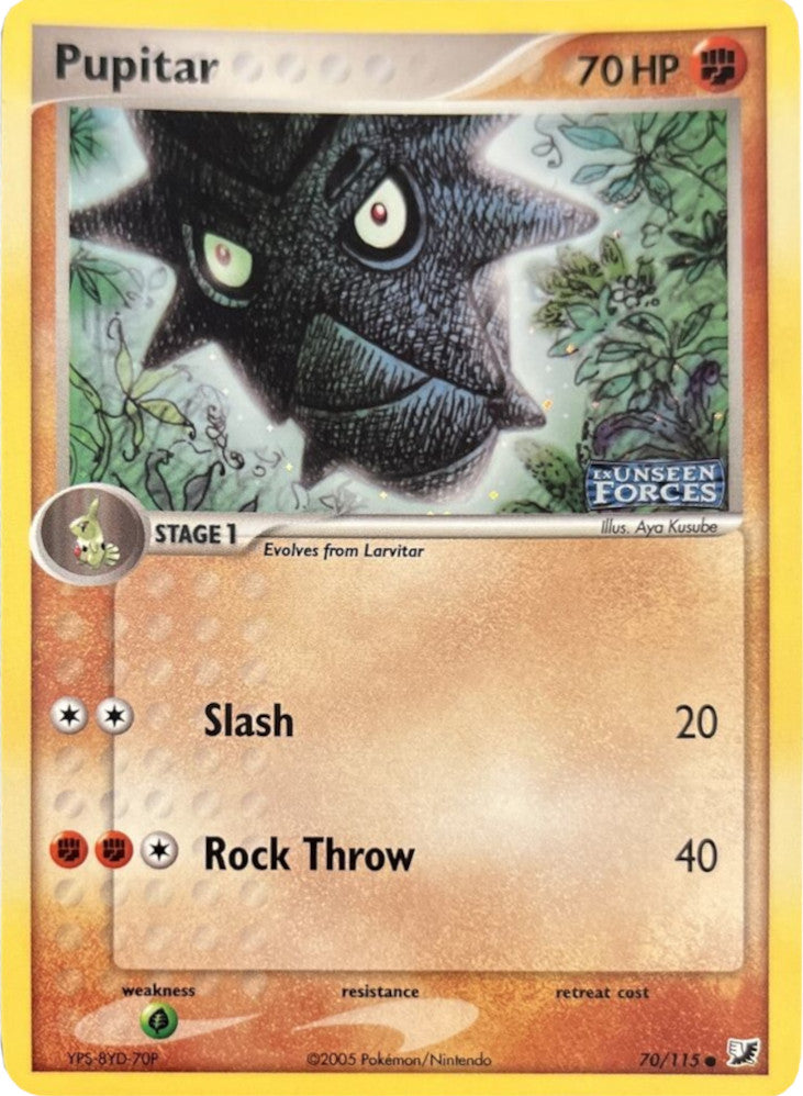 Pupitar (70/115) (Stamped) [EX: Unseen Forces] | Game Haven TX