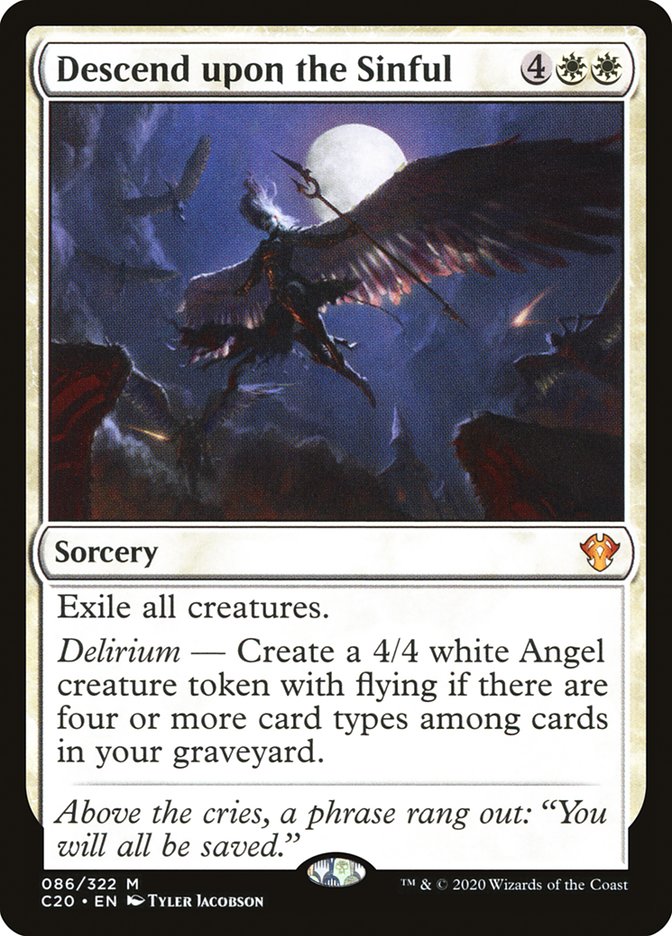 Descend upon the Sinful [Commander 2020] | Game Haven TX