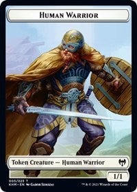 Human Warrior // Bird Double-sided Token [Kaldheim Tokens] | Game Haven TX