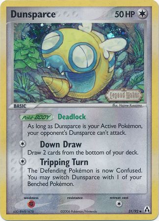 Dunsparce (31/92) (Stamped) [EX: Legend Maker] | Game Haven TX