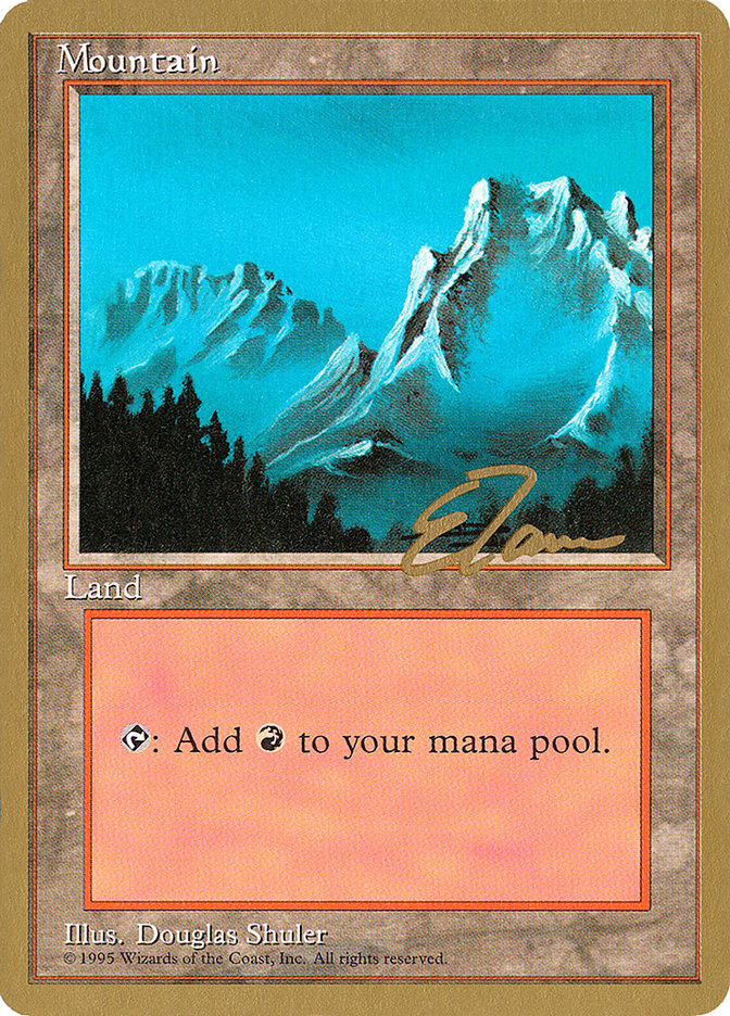Mountain (et374) (Eric Tam) [Pro Tour Collector Set] | Game Haven TX