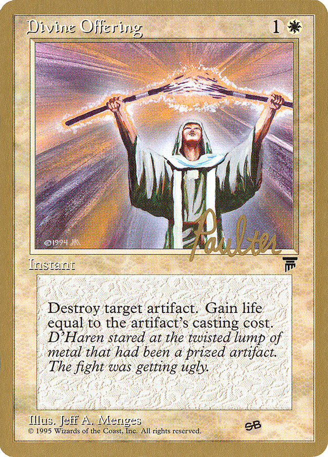 Divine Offering (Preston Poulter) (SB) [Pro Tour Collector Set] | Game Haven TX
