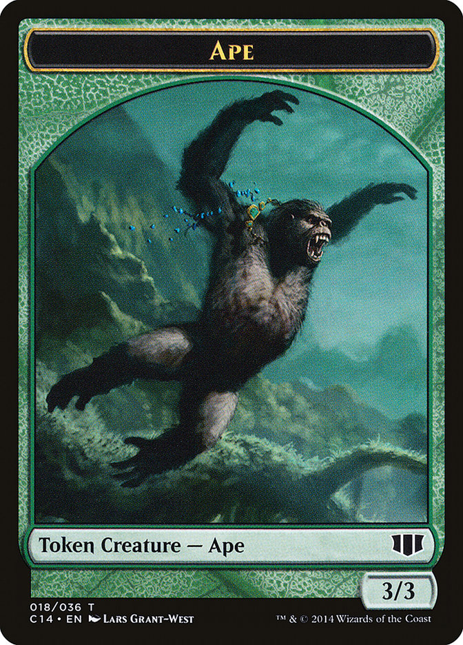 Ape // Zombie (011/036) Double-sided Token [Commander 2014 Tokens] | Game Haven TX