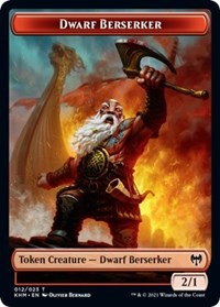 Dwarf Berserker // Spirit Double-sided Token [Kaldheim Tokens] | Game Haven TX