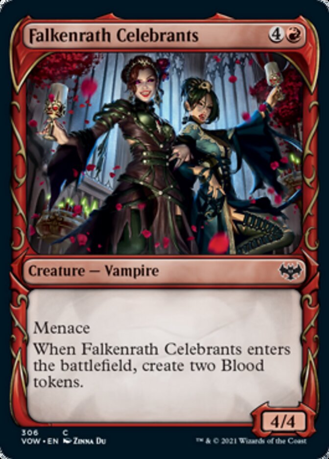 Falkenrath Celebrants (Showcase Fang Frame) [Innistrad: Crimson Vow] | Game Haven TX