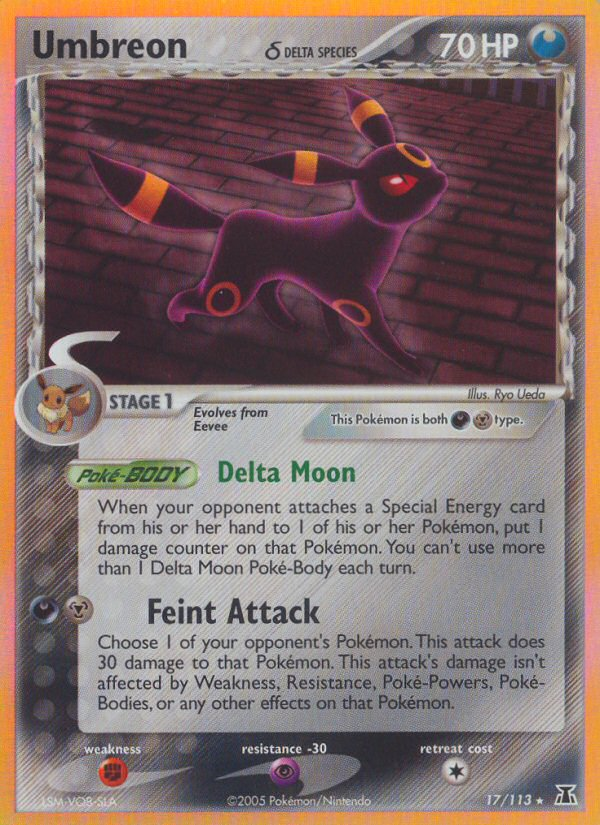 Umbreon (17/113) (Delta Species) [EX: Delta Species] | Game Haven TX