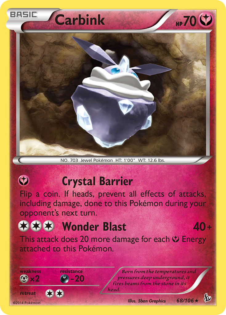 Carbink (68/106) (Theme Deck Exclusive) [XY: Flashfire] | Game Haven TX