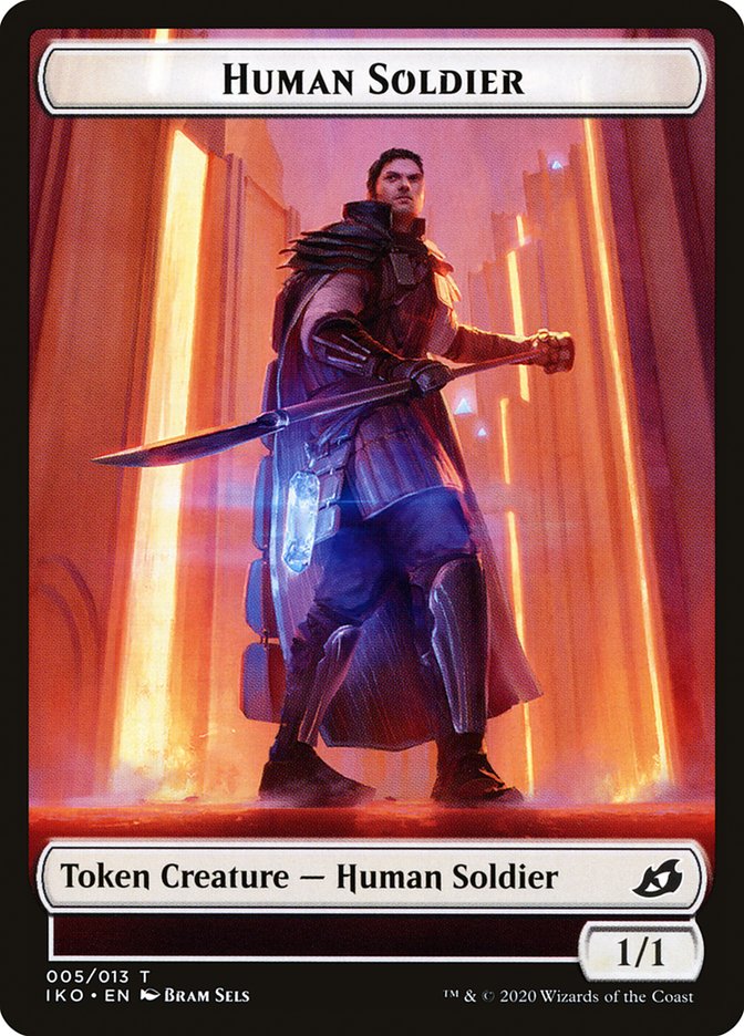 Human Soldier (005/013) [Ikoria: Lair of Behemoths Tokens] | Game Haven TX