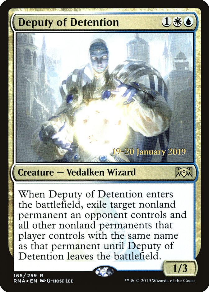 Deputy of Detention [Ravnica Allegiance Promos] | Game Haven TX