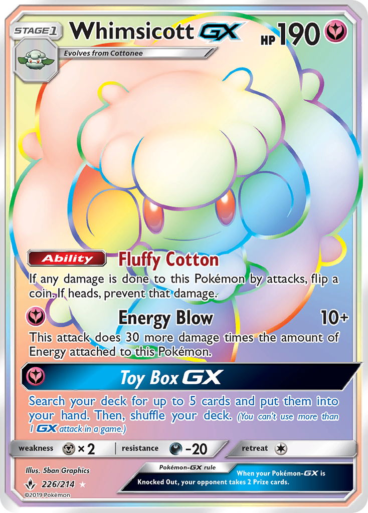 Whimsicott GX (226/214) [Sun & Moon: Unbroken Bonds] | Game Haven TX