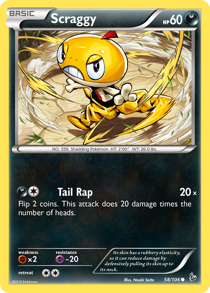 Scraggy (58/106) [XY: Flashfire] | Game Haven TX