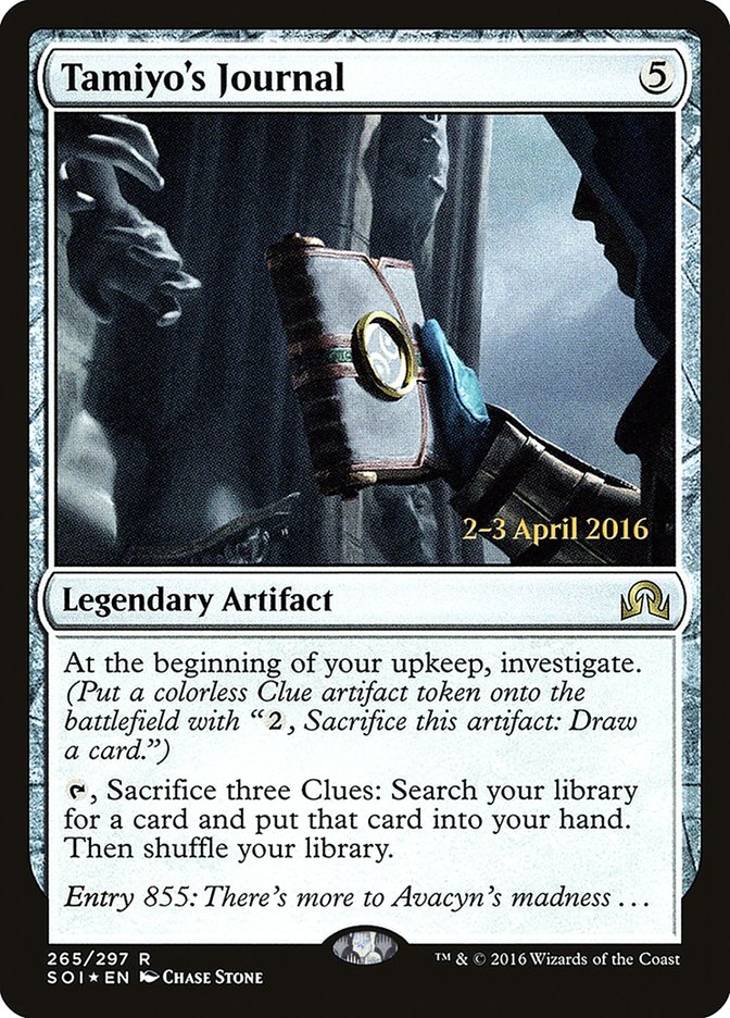 Tamiyo's Journal [Shadows over Innistrad Prerelease Promos] | Game Haven TX
