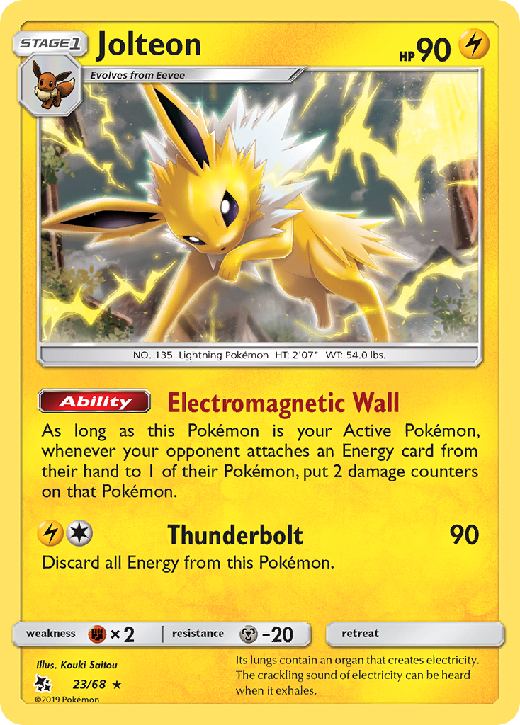 Jolteon (23/68) [Sun & Moon: Hidden Fates] | Game Haven TX