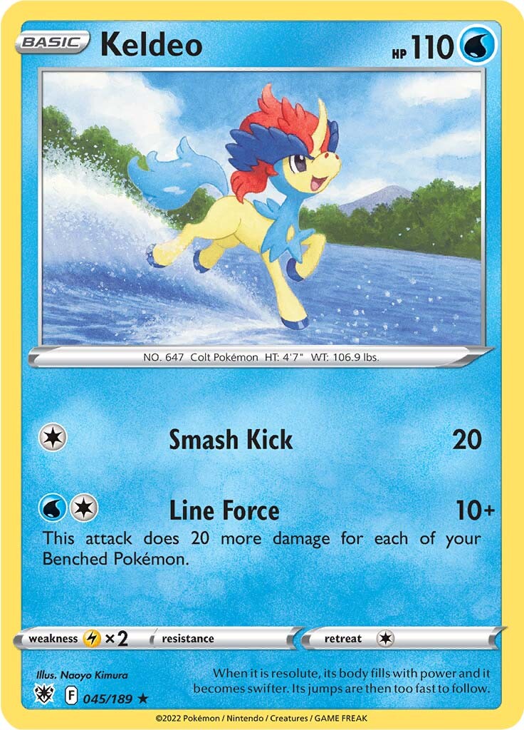 Keldeo (045/189) (Theme Deck Exclusive) [Sword & Shield: Astral Radiance] | Game Haven TX