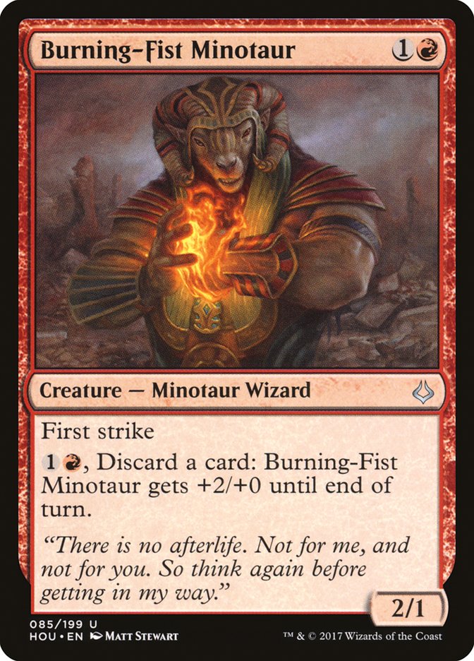 Burning-Fist Minotaur [Hour of Devastation] | Game Haven TX