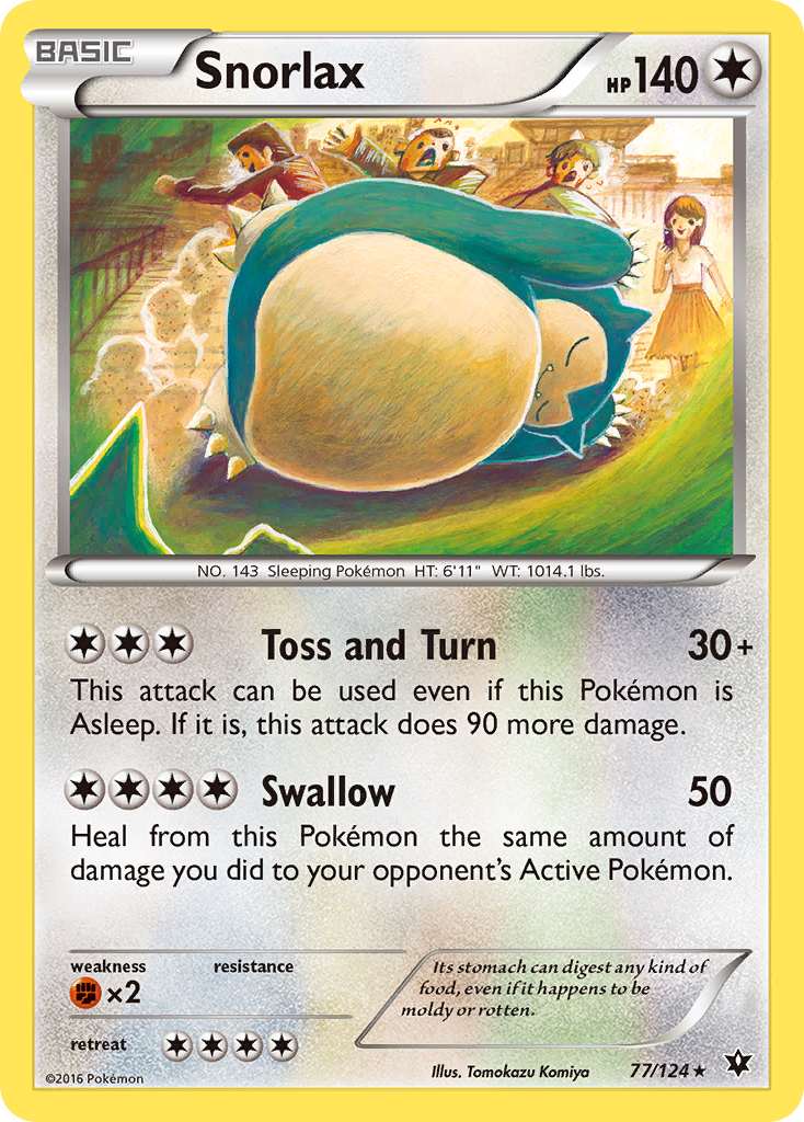 Snorlax (77/124) [XY: Fates Collide] | Game Haven TX