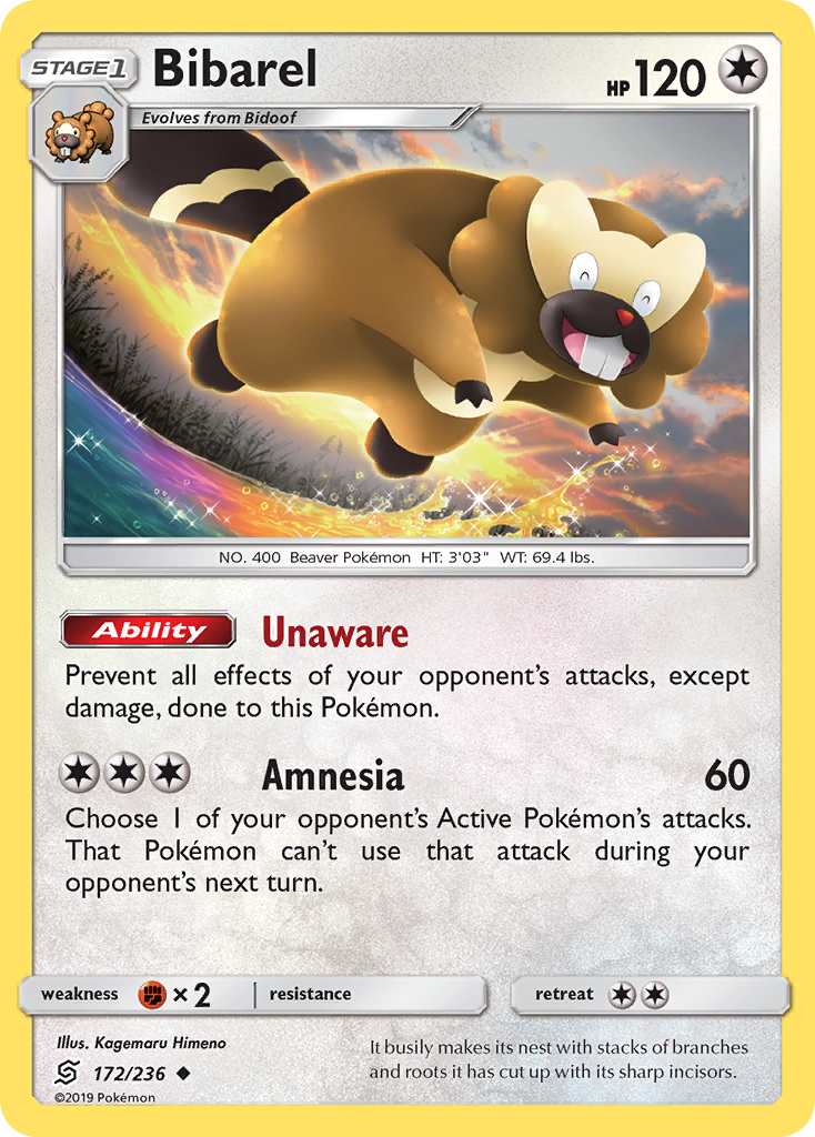 Bibarel (172/236) [Sun & Moon: Unified Minds] | Game Haven TX