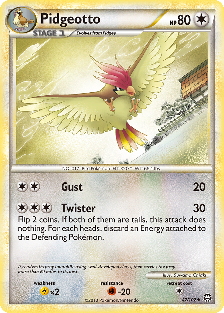 Pidgeotto (47/102) [HeartGold & SoulSilver: Triumphant] | Game Haven TX