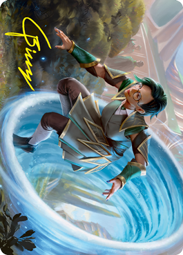 Vortex Runner Art Card (Gold-Stamped Signature) [Strixhaven: School of Mages Art Series] | Game Haven TX