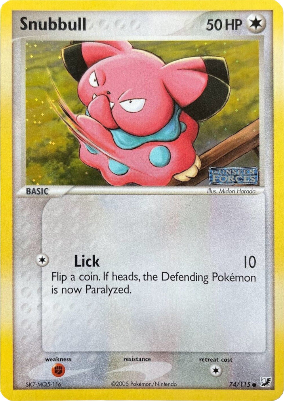 Snubbull (74/115) (Stamped) [EX: Unseen Forces] | Game Haven TX