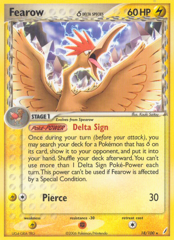 Fearow (18/100) (Delta Species) [EX: Crystal Guardians] | Game Haven TX
