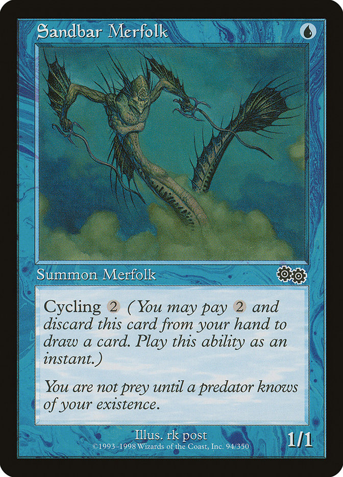Sandbar Merfolk [Urza's Saga] | Game Haven TX