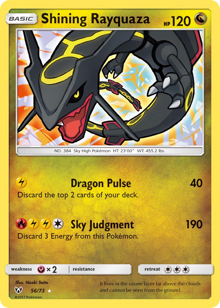 Shining Rayquaza (56/73) [Sun & Moon: Shining Legends] | Game Haven TX