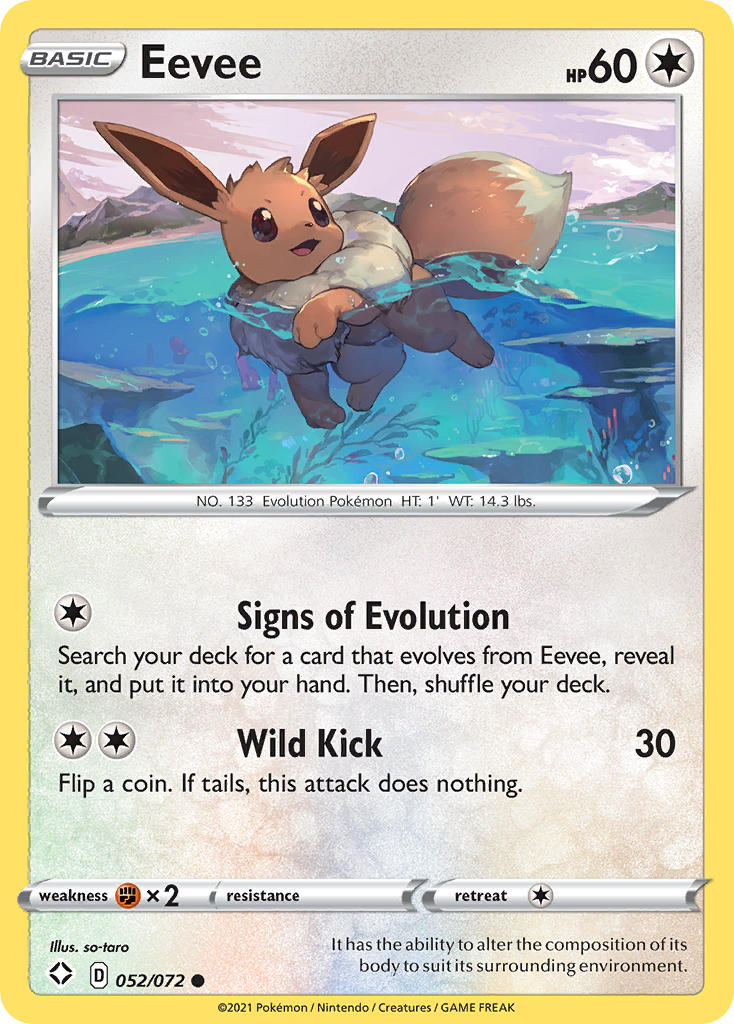 Eevee (052/072) [Sword & Shield: Shining Fates] | Game Haven TX