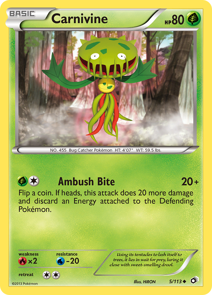 Carnivine (5/113) [Black & White: Legendary Treasures] | Game Haven TX