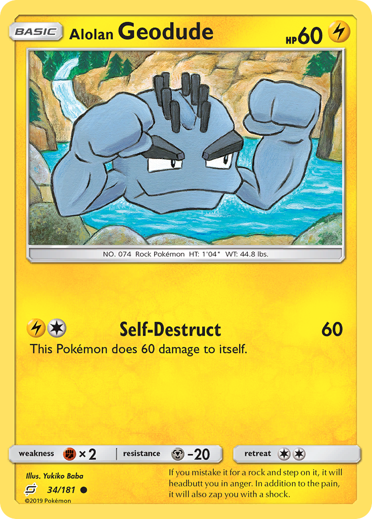 Alolan Geodude (34/181) [Sun & Moon: Team Up] | Game Haven TX
