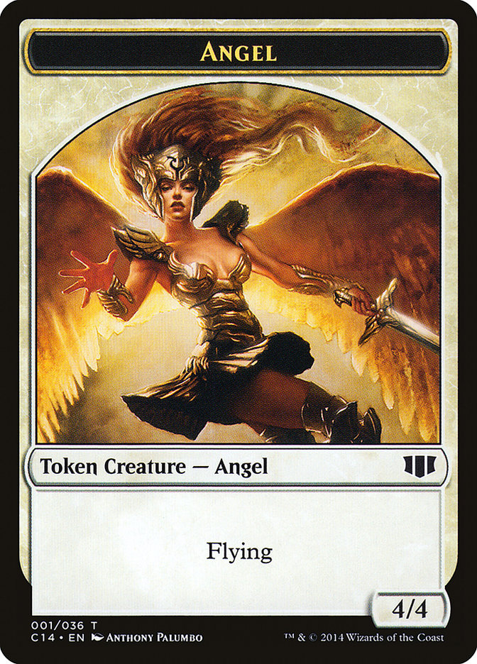 Angel // Cat Double-sided Token [Commander 2014 Tokens] | Game Haven TX