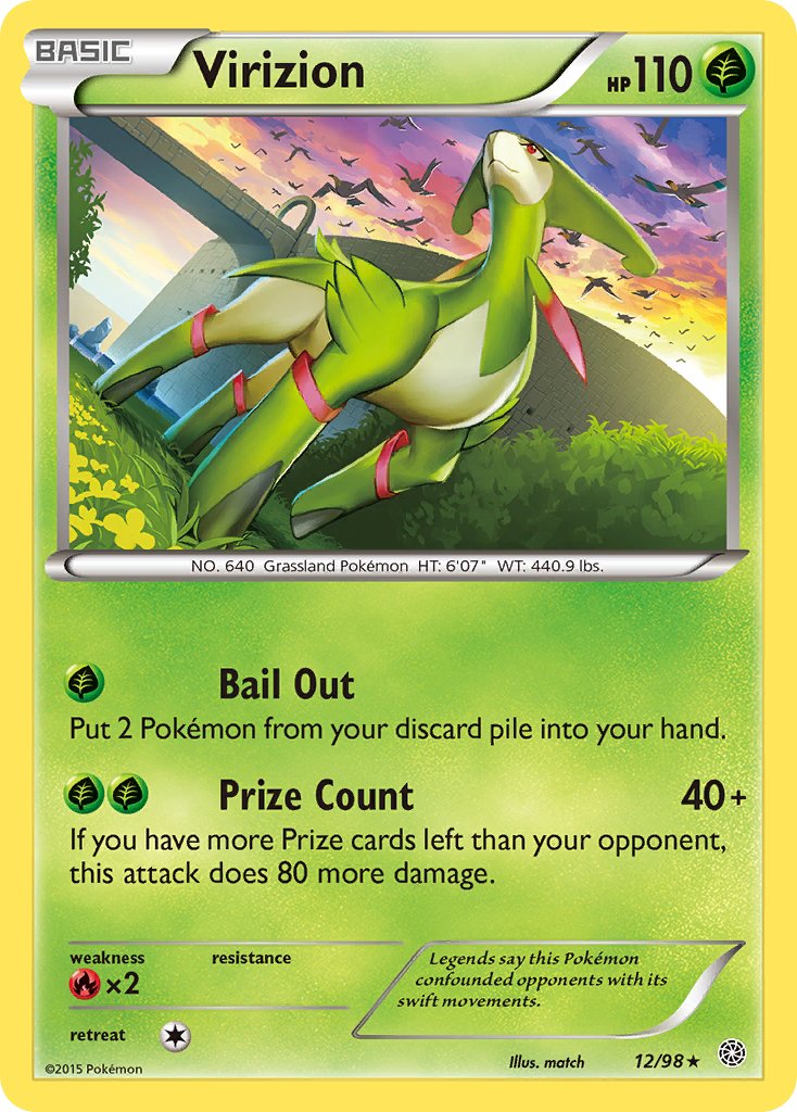 Virizion (12/98) (Theme Deck Exclusive) [XY: Ancient Origins] | Game Haven TX