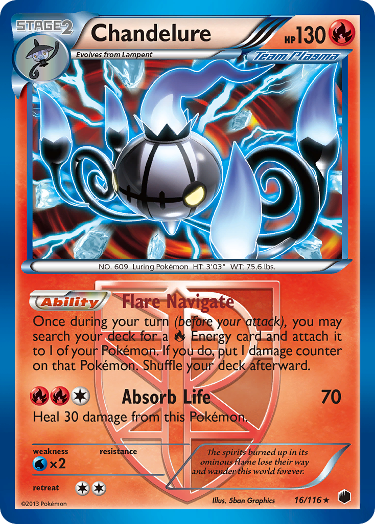 Chandelure (16/116) [Black & White: Plasma Freeze] | Game Haven TX