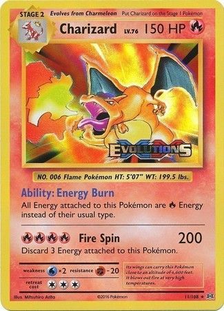 Charizard (11/108) (XY Evolutions Prerelease) [XY: Black Star Promos] | Game Haven TX