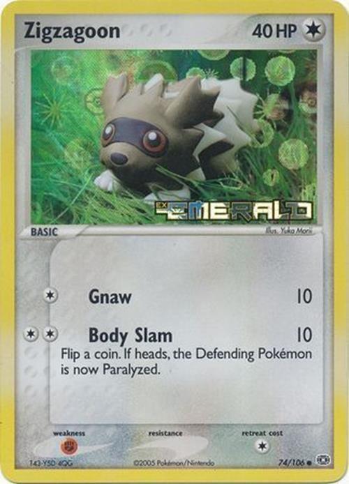 Zigzagoon (74/106) (Stamped) [EX: Emerald] | Game Haven TX