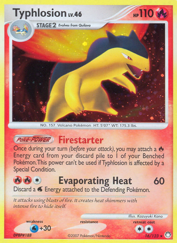 Typhlosion (16/123) [Diamond & Pearl: Mysterious Treasures] | Game Haven TX