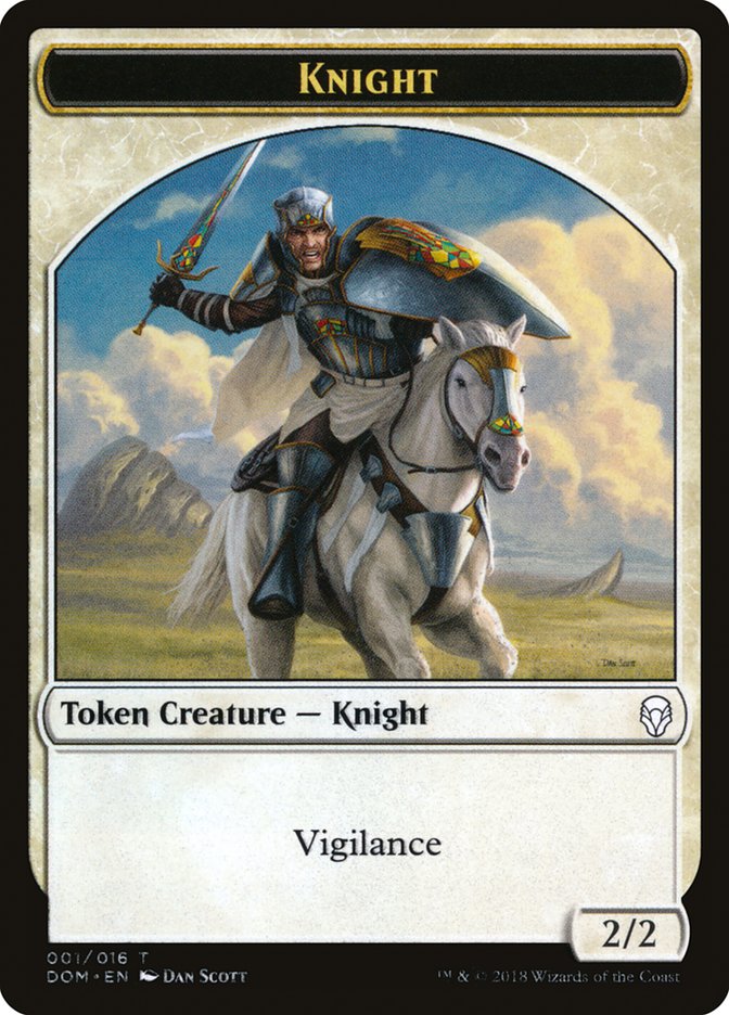 Knight (001/016) [Dominaria Tokens] | Game Haven TX