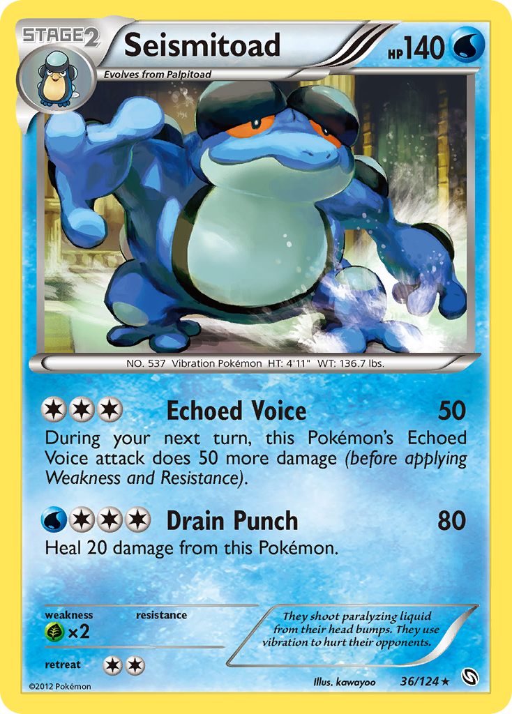 Seismitoad (36/124) [Black & White: Dragons Exalted] | Game Haven TX