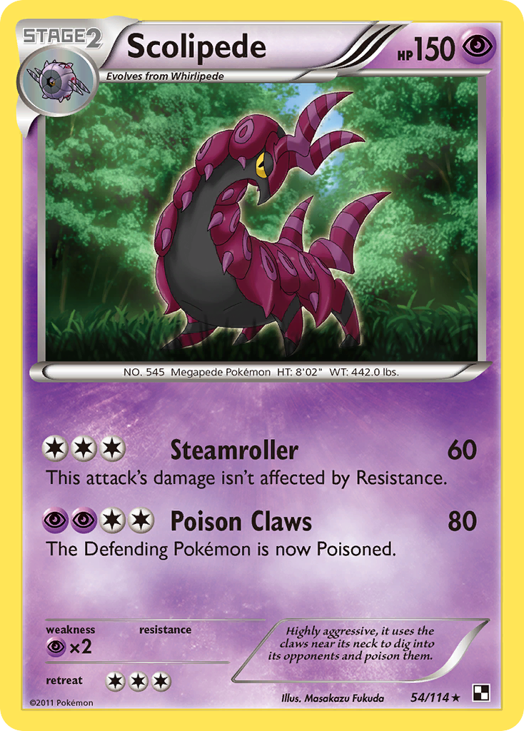 Scolipede (54/114) [Black & White: Base Set] | Game Haven TX