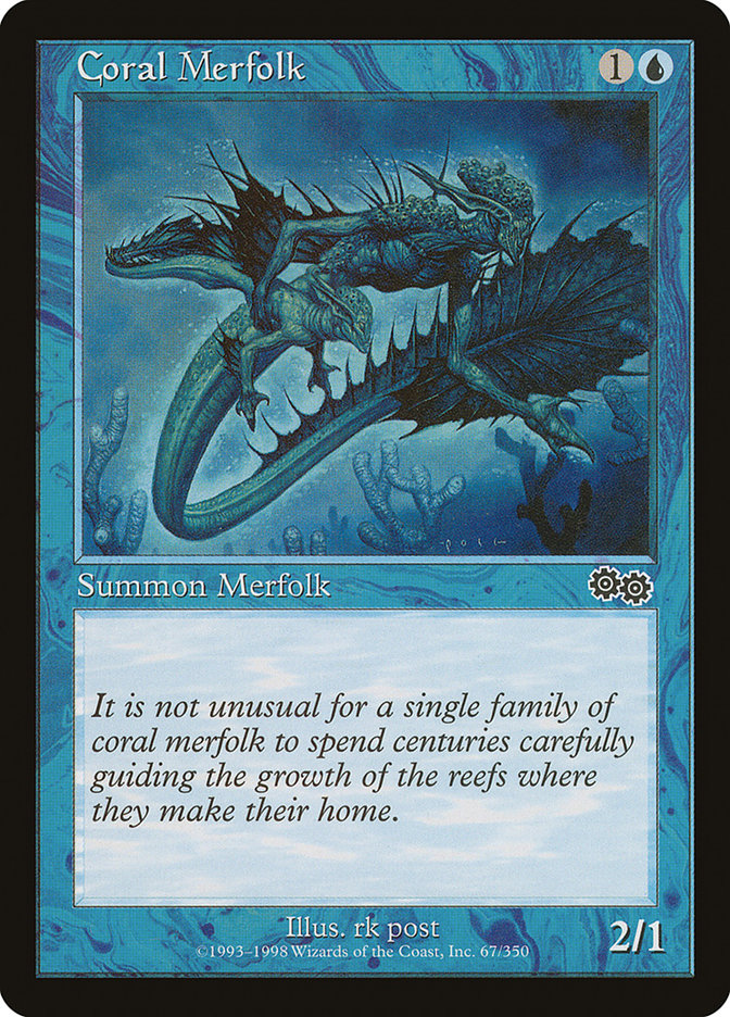 Coral Merfolk [Urza's Saga] | Game Haven TX