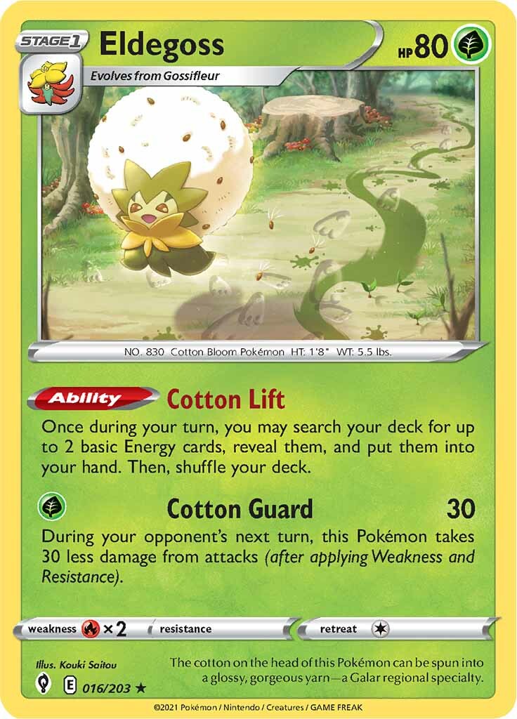 Eldegoss (016/203) (Theme Deck Exclusive) [Sword & Shield: Evolving Skies] | Game Haven TX