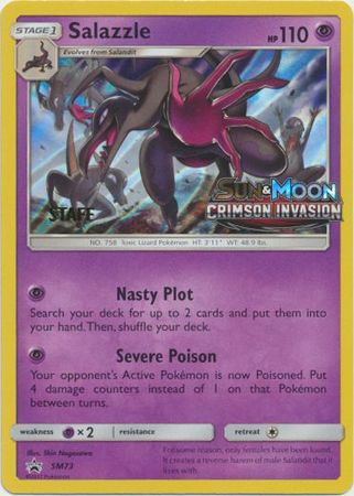 Salazzle (SM73) (Staff Prerelease Promo) [Sun & Moon: Black Star Promos] | Game Haven TX