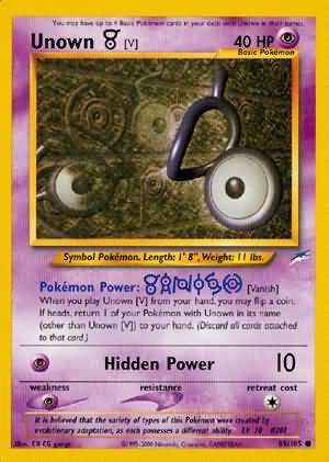 Unown [V] (89/105) [Neo Destiny Unlimited] | Game Haven TX