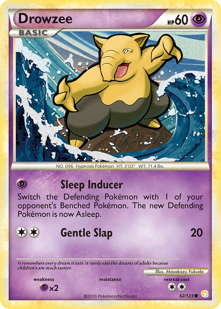Drowzee (62/123) [HeartGold & SoulSilver: Base Set] | Game Haven TX