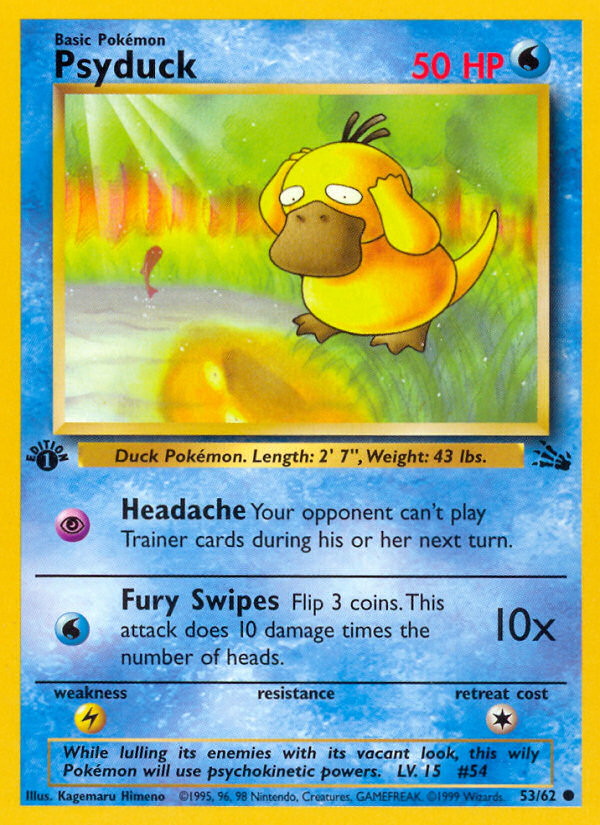 Psyduck (53/62) [Fossil 1st Edition] | Game Haven TX