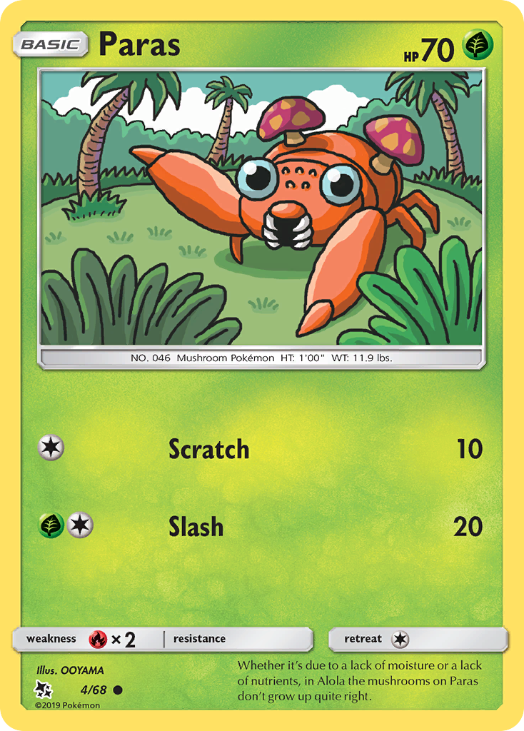 Paras (4/68) [Sun & Moon: Hidden Fates] | Game Haven TX