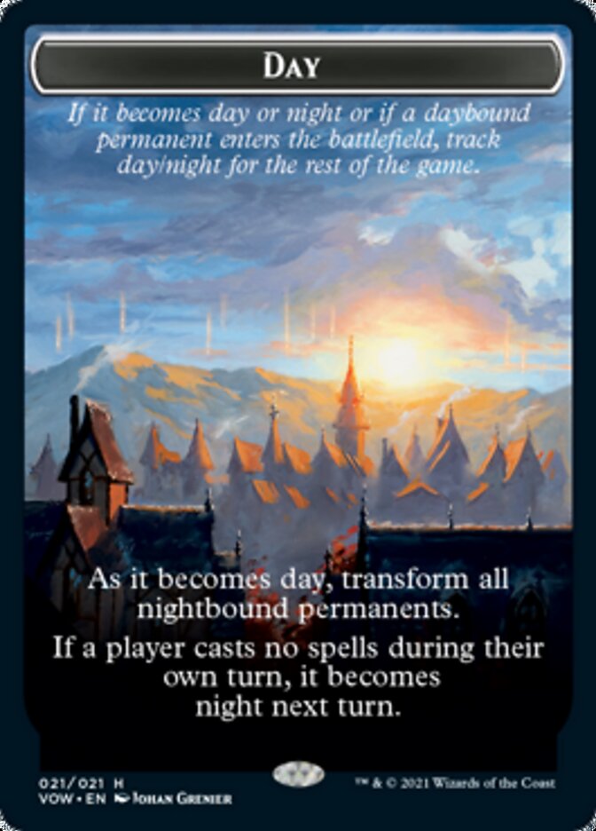 Day // Night Double-sided Token [Innistrad: Crimson Vow Tokens] | Game Haven TX