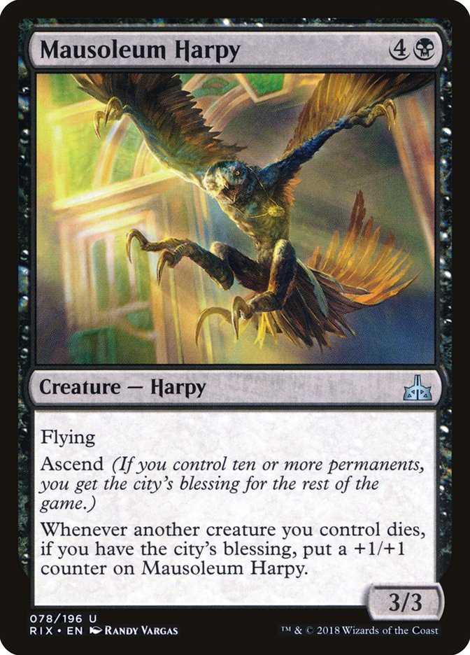 Mausoleum Harpy [Rivals of Ixalan] | Game Haven TX