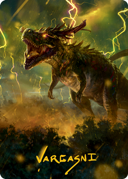 Thrasta, Tempest's Roar Art Card (42) (Gold-Stamped Signature) [Modern Horizons 2 Art Series] | Game Haven TX